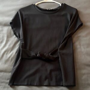 Express Black Tie-Front Blouse